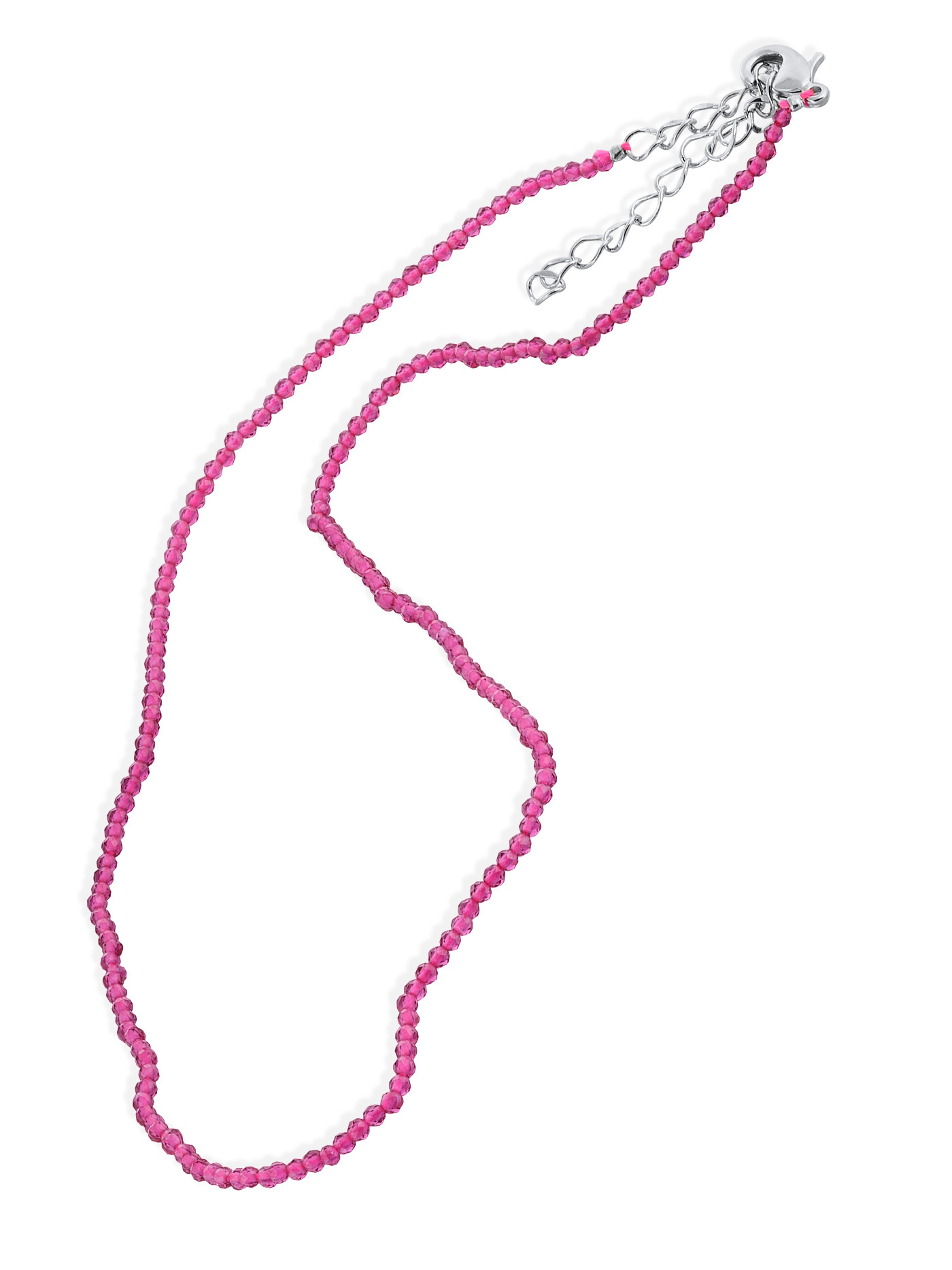Женский чокер на шею из искусственной розовой шпинели
