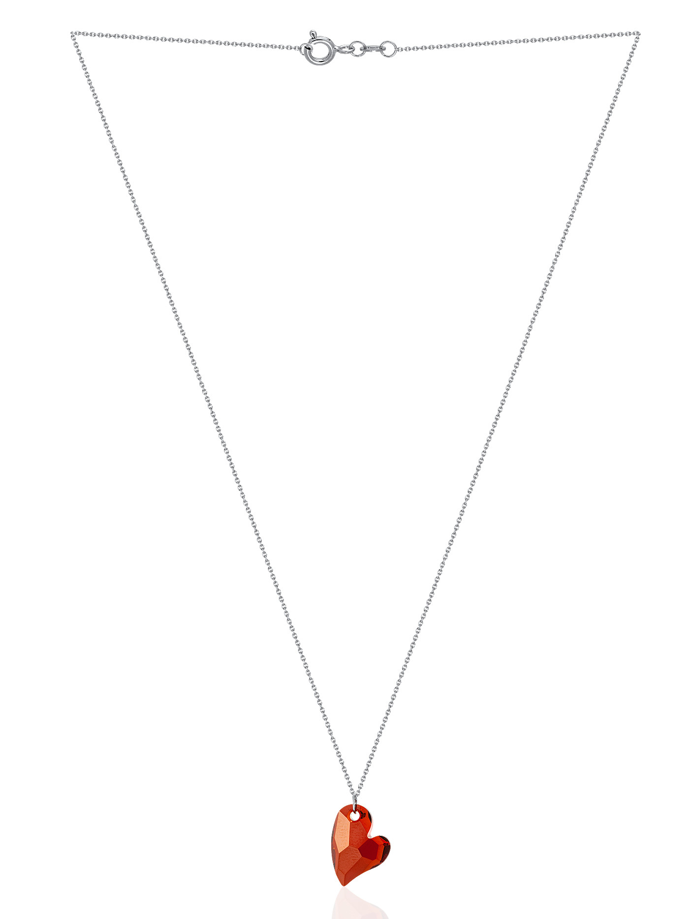Ювелирная серебряная подвеска с кристаллом Swarovski Сердце