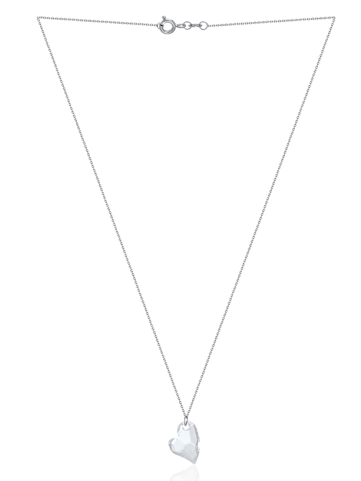 Ювелирная серебряная подвеска с кристаллом Swarovski Сердце