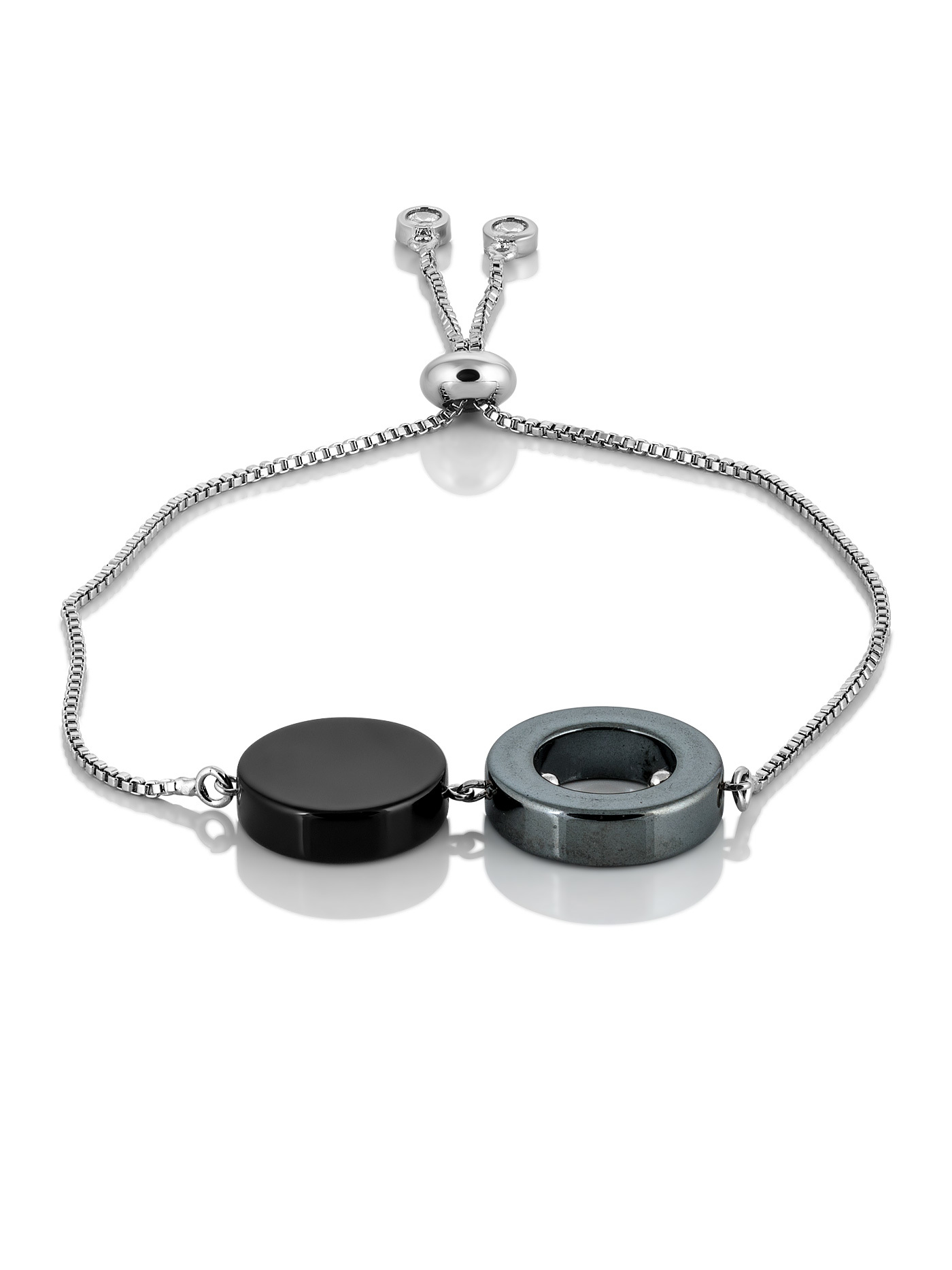 Браслет из агата и гематита