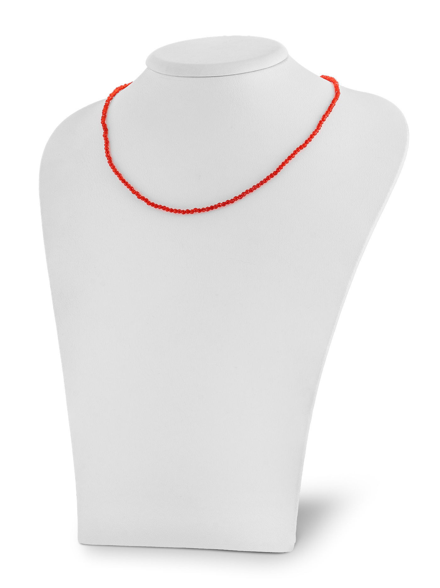 Женский чокер на шею из искусственной красной шпинели