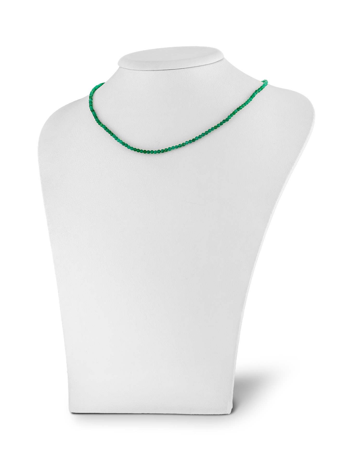 Женский чокер - колье на шею из натурального зеленого агата